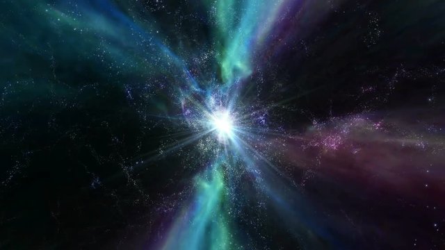Star Warp 002: Traveling through star fields in deep space (Loop).
