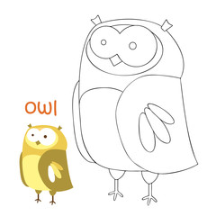 Kids coloring page - owl