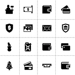Card icons. vector collection filled card icons
