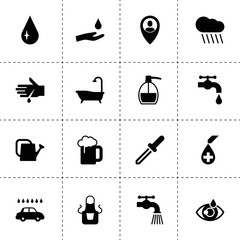 Drop icons. vector collection filled drop icons