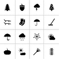 Season icons. vector collection filled season icons
