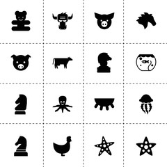 Obraz premium Animal icons. vector collection filled animal icons