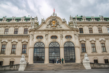 Fototapeta na wymiar Belvedere palace in Vienna. Austria