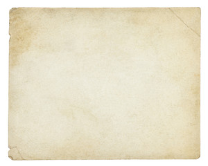 Old paper background isolated - (clipping path included)