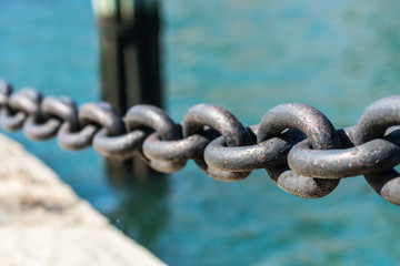 Paint Chips off Large Iron Chain Links