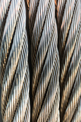 Steel Cables Close Up
