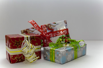  colorful boxes with gifts