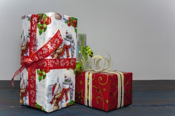  colorful boxes with gifts