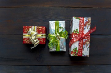  colorful boxes with gifts