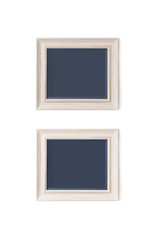 white wooden frame for image isolated on white