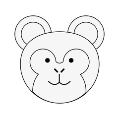 Naklejka premium Cute monkey cartoon