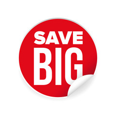 Save big sale sticker