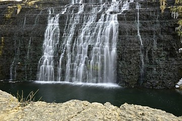 waterfall and stream