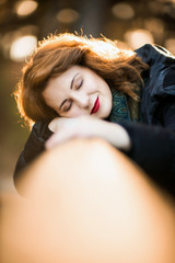 Woman Resting Her Mind and Day Dreaming