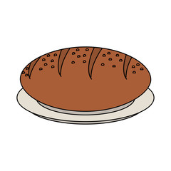 Bread on dish food