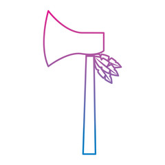 axe native american indian weapon vector illustration