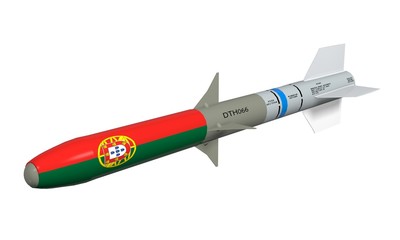Rocket on a white background.
