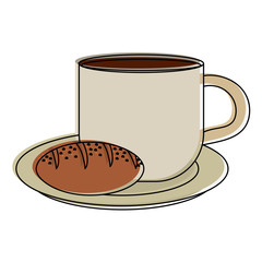 Coffee cup with bread
