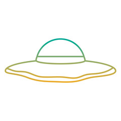 beach hat fashion trendy accesory icon vector illustration