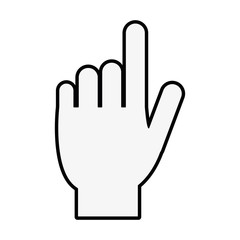 Hand pointing with finger