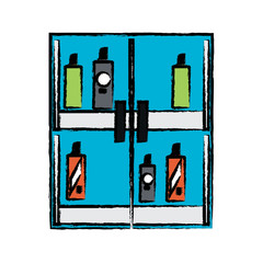 supermarket shelves design concept 