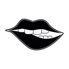 Obraz premium Sexy lips cartoon icon vector illustration graphic design icon vector illustration graphic design
