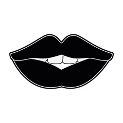 Sexy lips cartoon icon vector illustration graphic design