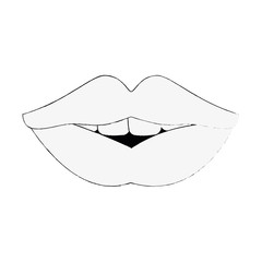 Sexy lips cartoon icon vector illustration graphic design