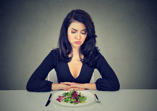 Woman having dissatisfying diet