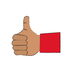 Thumb up hand symbol