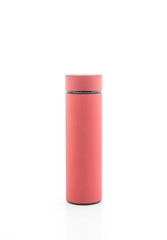 thermos bottle on white background