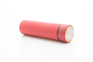 thermos bottle on white background