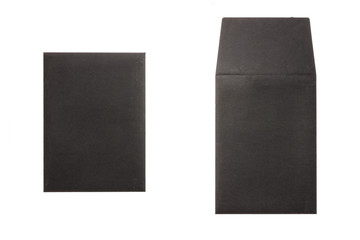 black envelope isolated on the white background.