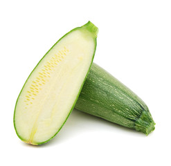 Zucchini isolated on a white background