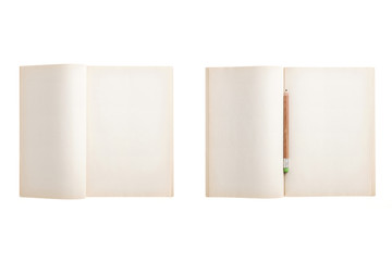 set of note spread isolated on the white background.