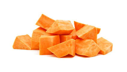 Sweet potato isolated on white background