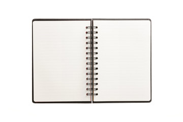 note book spread isolated on the white background.