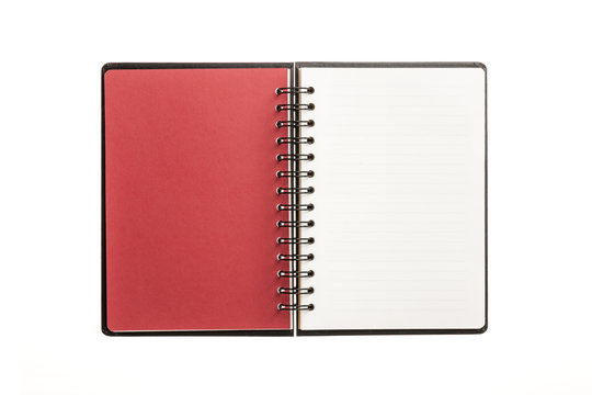 note book spread isolated on the white background.