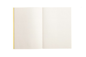 white empty(blank) note spread isolated on the white background.