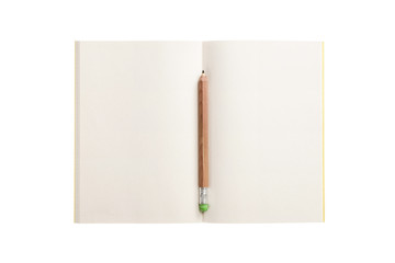 white empty(blank) note spread isolated on the white background.