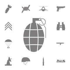 Hand Grenade icon. Set of military elements icon. Quality graphic design collection army icons for websites, web design, mobile app