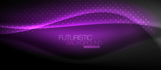 Shiny color smooth elegant neon wave