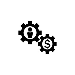 Banker Options Gear icon. Strategy managment Icon. Premium quality graphic design. Signs, symbols collection, simple icon for websites, web design, mobile app