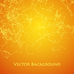 Abstract Network and Connect Background. Dots Connected by Lines. Digital data and deep web concept. Vector illustration