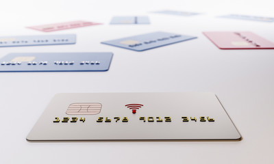 3D rendering. Contactless payments