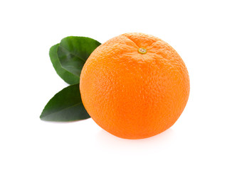 Fresh orange on white background