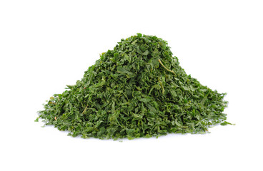 parsley leaf on white background