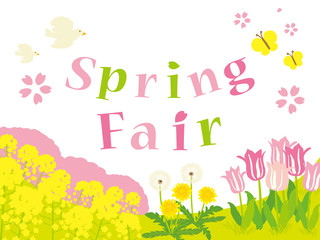 Naklejka premium スプリングフェア ポスター