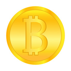 bit coin gold money vector