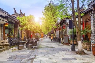 Old town street in Chengdu